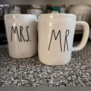 Rae dunn Mr and Mrs mugs